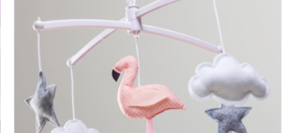pouce et lina flamingo pink music mobile